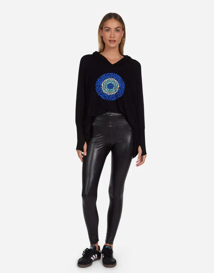 Women039s Wilma Butterfly Evil Eye Black Lauren Moshi Long Sleeve
