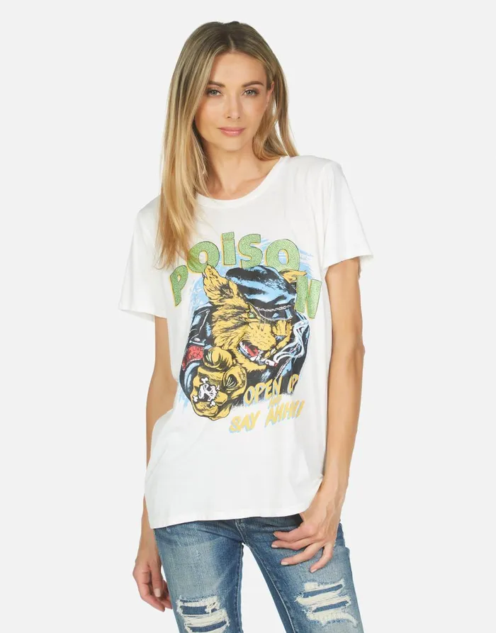 Women039s Wolf Poison Cat Milk Lauren Moshi Short Sleeve