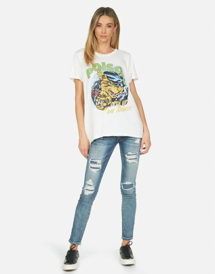 Women039s Wolf Poison Cat Milk Lauren Moshi Short Sleeve