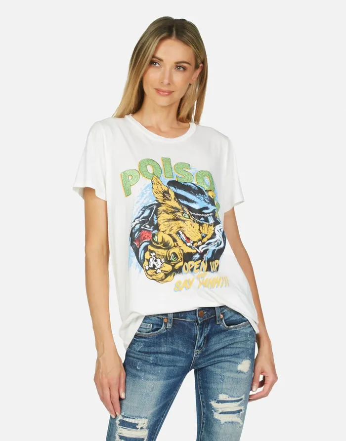 Women039s Wolf Poison Cat Milk Lauren Moshi Short Sleeve