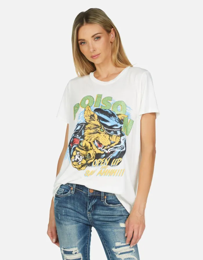 Women039s Wolf Poison Cat Milk Lauren Moshi Short Sleeve