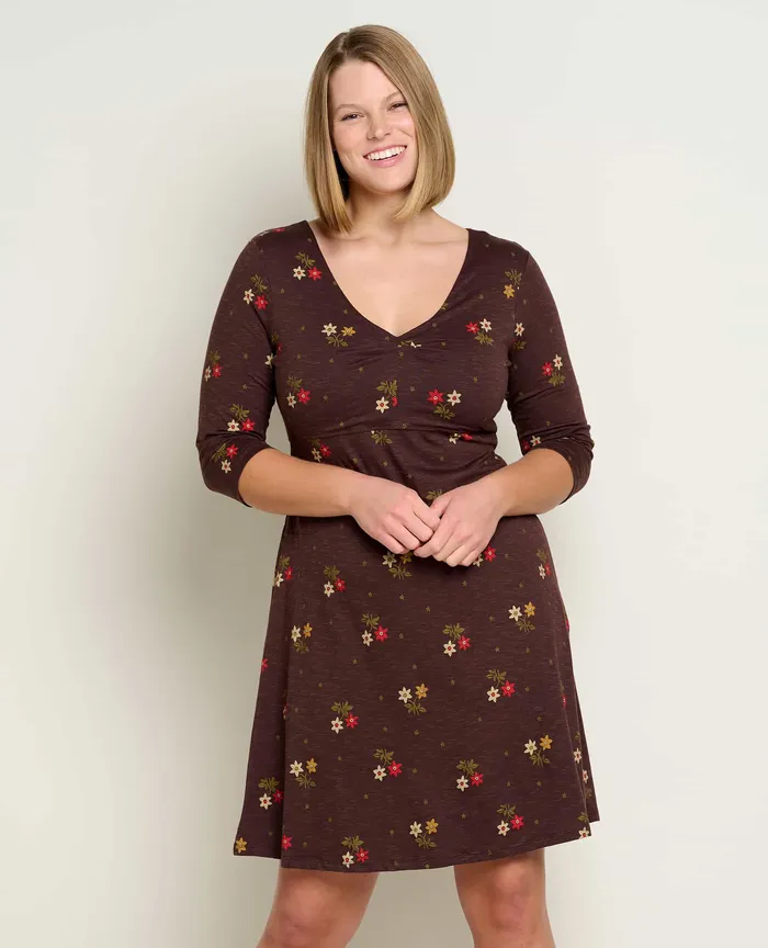 Women8217s ToadandCo Rosalinda Dress Carob Duo Print Dresses