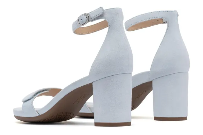 Women ABEO Footwear Dress Tempo Strap Light Blue Suede Women ABEO Footwear Dress Tempo Strap Light Blue Suede
