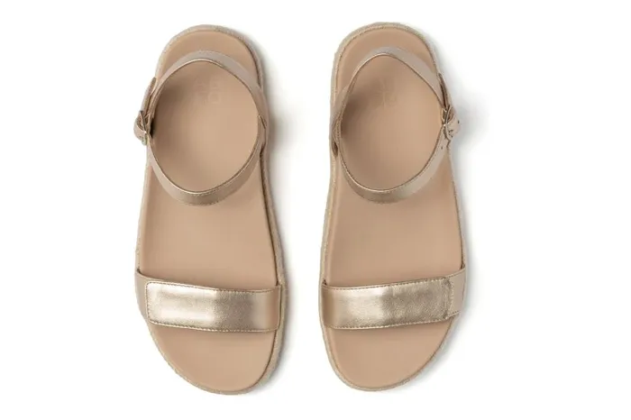 Women ABEO Footwear Sandals Isle Strap Light Gold Women ABEO Footwear Sandals Isle Strap Light Gold