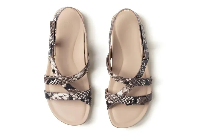 Women ABEO Footwear Sandals Ollie Natural Snake