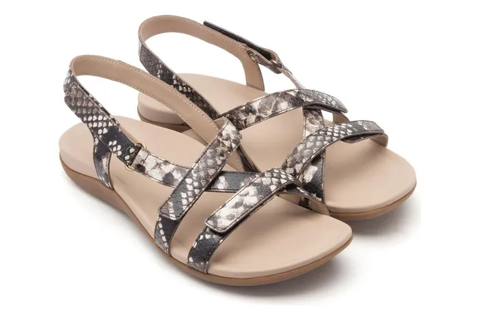 Women ABEO Footwear Sandals Ollie Natural Snake