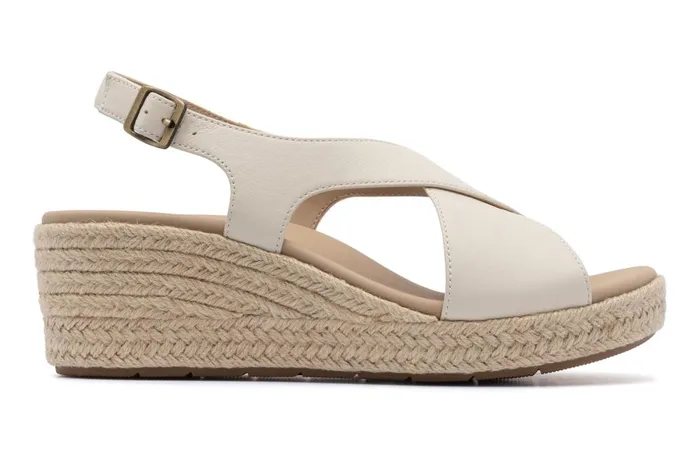 Women ABEO Footwear Sandals Riviera Cross Off White Leather Women ABEO Footwear Sandals Riviera Cross Off White Leather