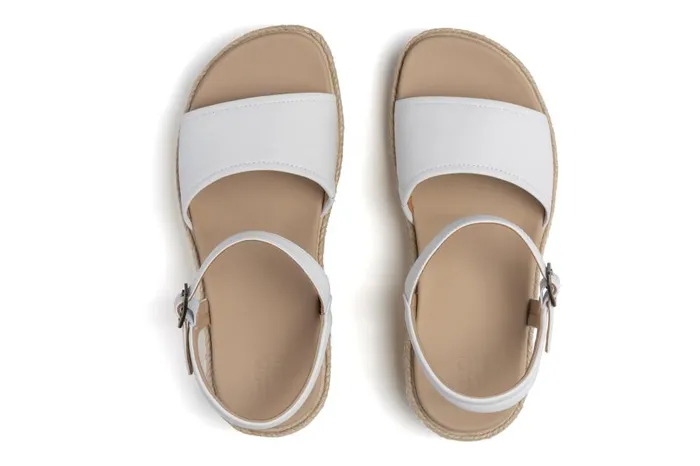 Women ABEO Footwear Sandals Solstice Buckle Sandal White Leather Women ABEO Footwear Sandals Solstice Buckle Sandal White Leather