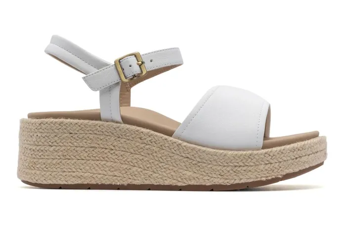 Women ABEO Footwear Sandals Solstice Buckle Sandal White Leather Women ABEO Footwear Sandals Solstice Buckle Sandal White Leather