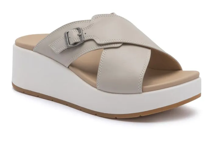 Women ABEO Footwear Sandals Solstice Cross Slide Beige