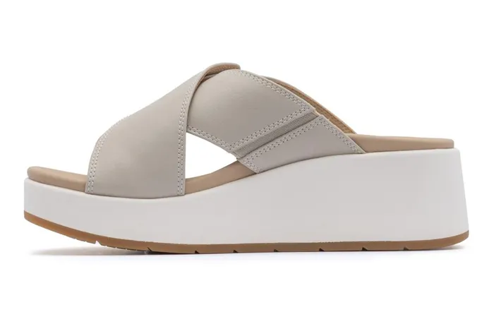 Women ABEO Footwear Sandals Solstice Cross Slide Beige Women ABEO Footwear Sandals Solstice Cross Slide Beige