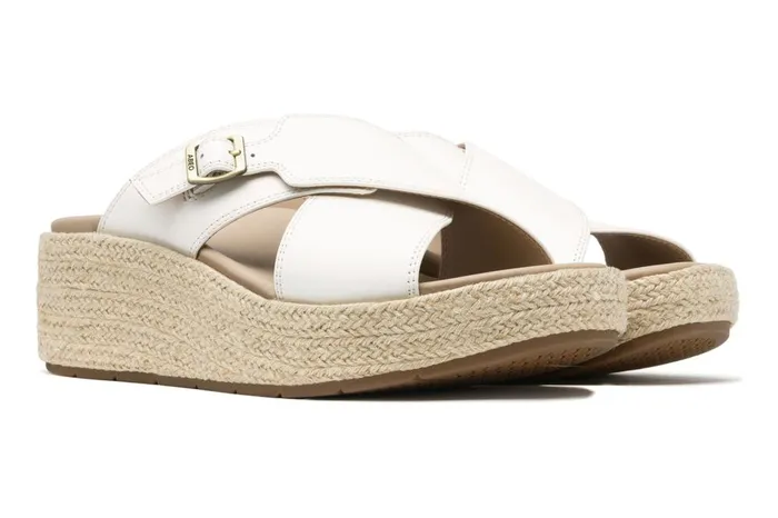 Women ABEO Footwear Sandals Solstice Cross Slide Coconut Milk Women ABEO Footwear Sandals Solstice Cross Slide Coconut Milk
