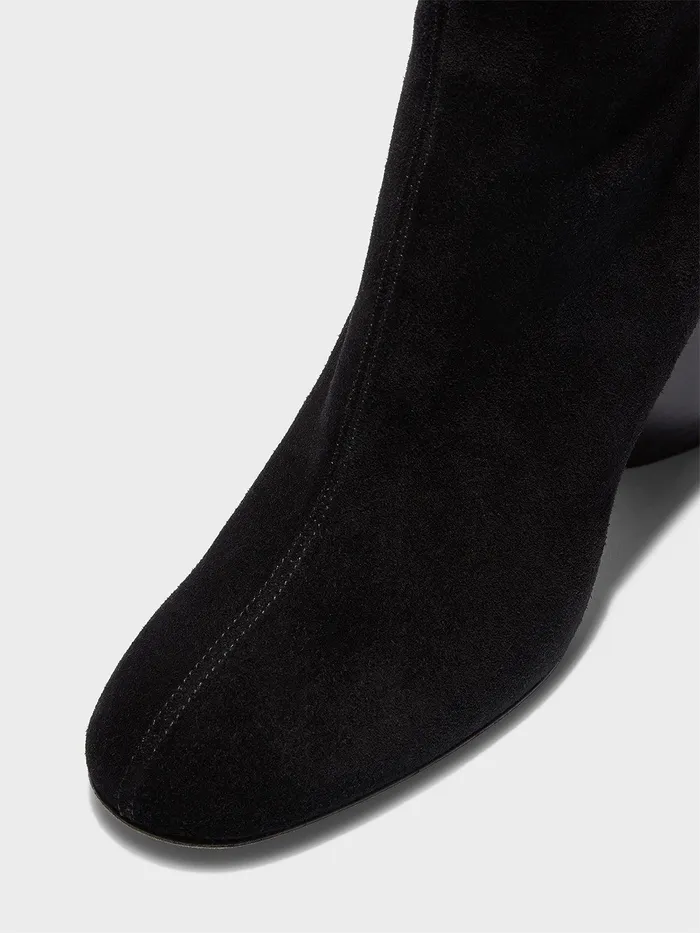 Women Aeyde ARIANA Black Suede KneeHigh Boot Aeyde KneeHigh Boots