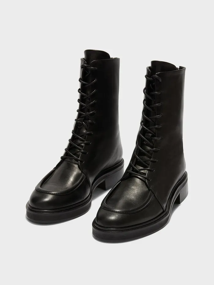 Women Aeyde MAX Black LaceUp Ankle Boot Aeyde Ankle Boots