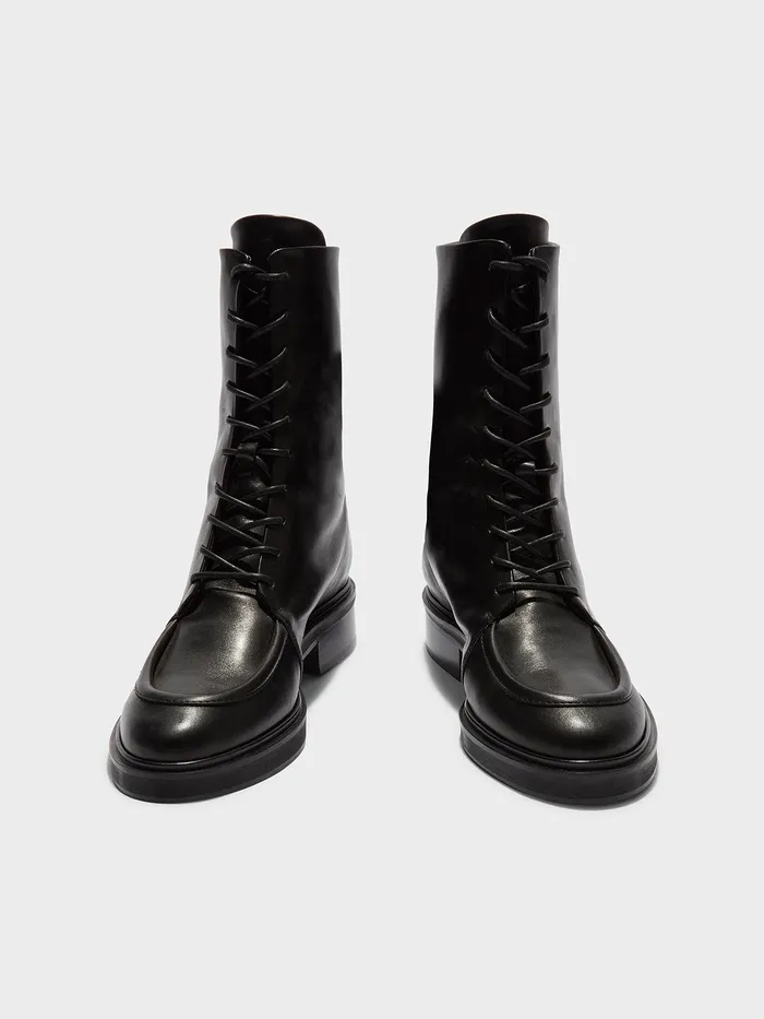 Women Aeyde MAX Black LaceUp Ankle Boot Aeyde Ankle Boots