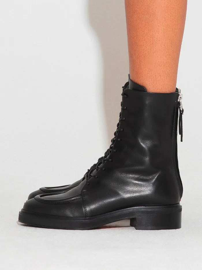 Women Aeyde MAX Black LaceUp Ankle Boot Aeyde Ankle Boots
