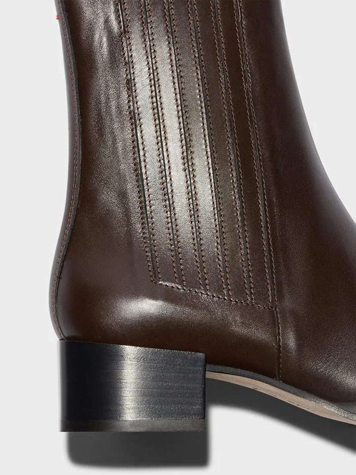 Women Aeyde NEIL Moka Leather Ankle Boot Aeyde Ankle Boots