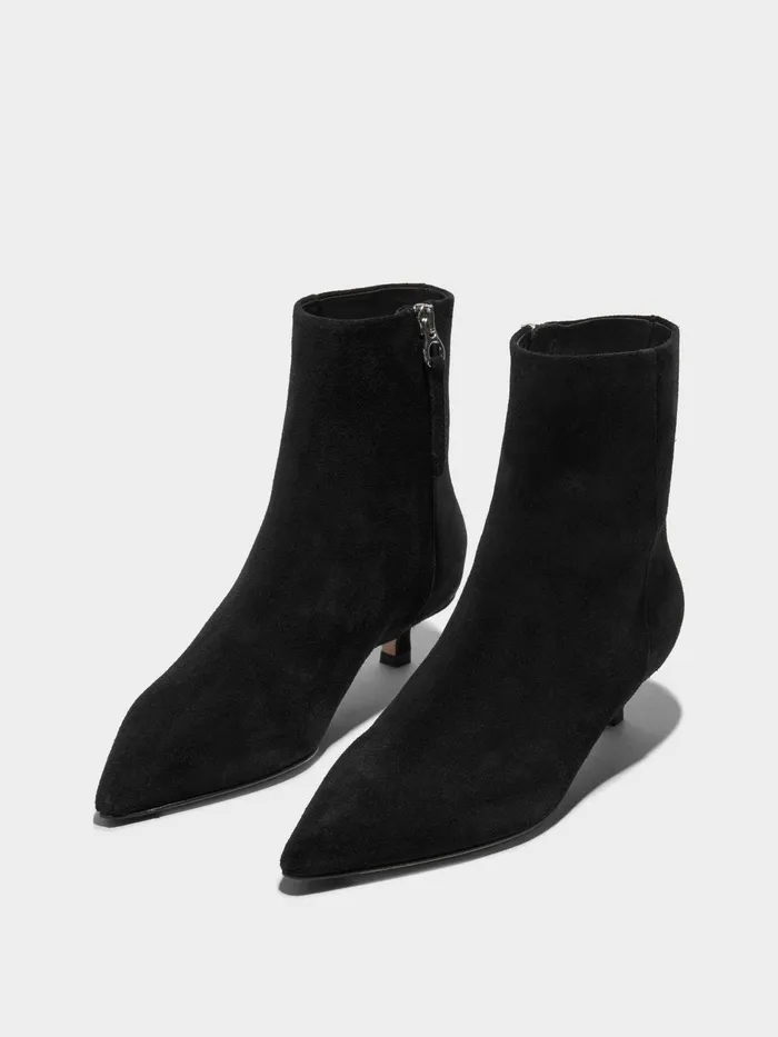 Women Aeyde SOFIE Black Suede Ankle Boot Aeyde Ankle Boots