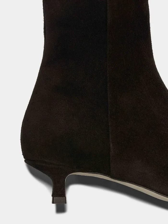 Women Aeyde SOFIE Black Suede Ankle Boot Aeyde Ankle Boots
