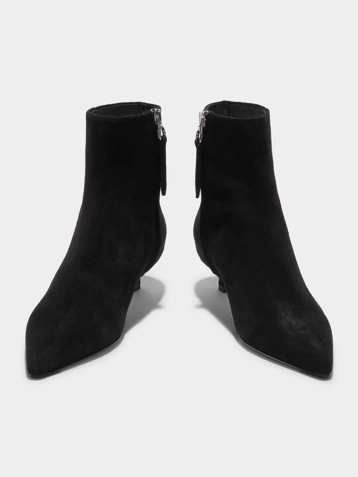 Women Aeyde SOFIE Black Suede Ankle Boot Aeyde Ankle Boots