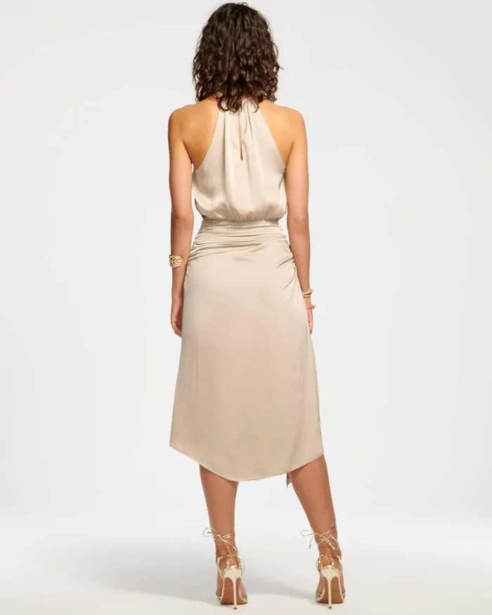 Women Amanda Ruched Midi Dress Cabernet Ramy Brook Dresses Women Amanda Ruched Midi Dress Cabernet Ramy Brook Dresses