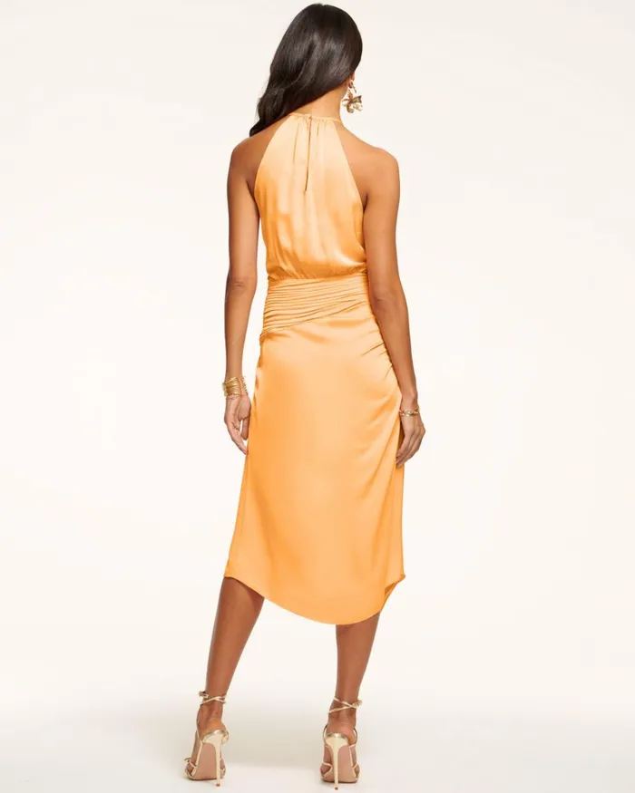 Women Amanda Ruched Midi Dress Cabernet Ramy Brook Dresses Women Amanda Ruched Midi Dress Cabernet Ramy Brook Dresses