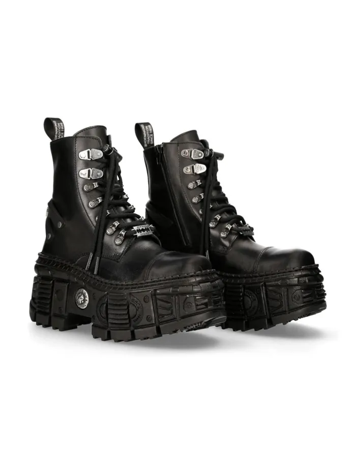 Women Ankle Boot Tank MWall047C1 New Rock Platform