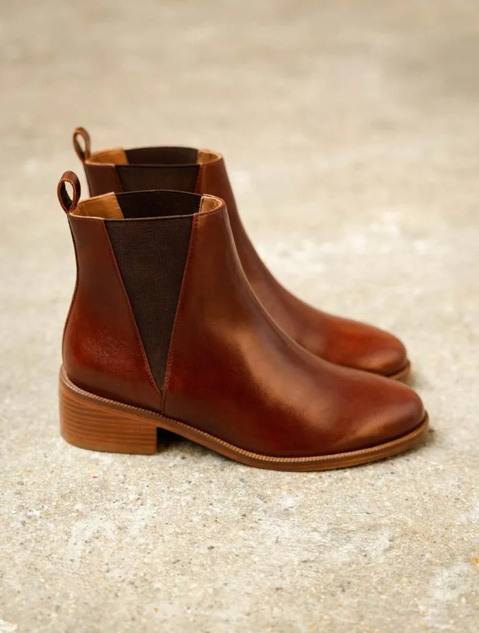 Women Ankle Boots Bobbies Camden Turkish Coffee