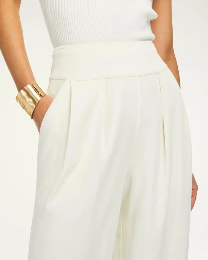 Women Ava Wide Leg Pant Ivory Ramy Brook Pants Women Ava Wide Leg Pant Ivory Ramy Brook Pants