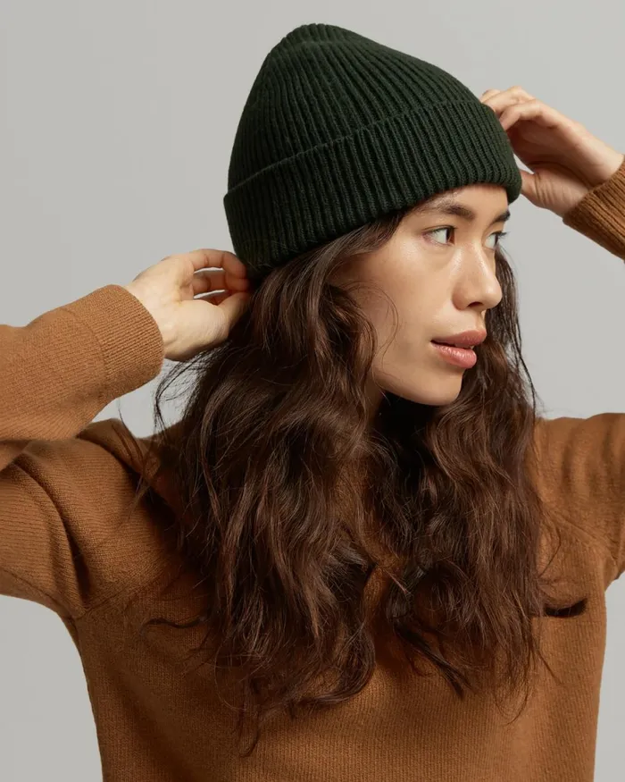 Women Beanies Colorful Standard Merino Wool Beanie Lemon Yellow