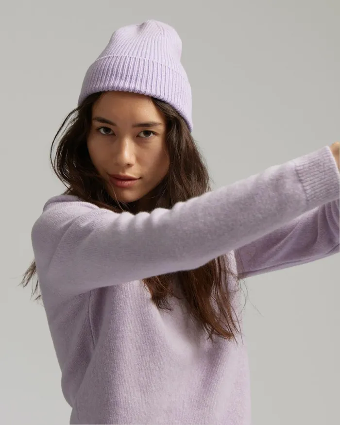Women Beanies Colorful Standard Merino Wool Beanie Lemon Yellow