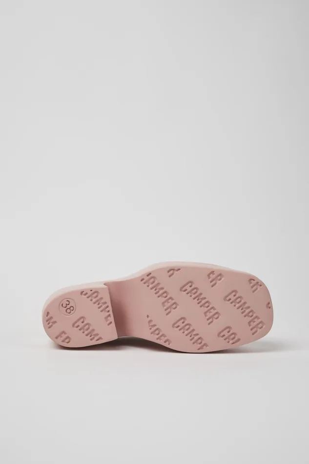Women Billie Pink Leather Clogs Camper Formal Shoes Women Billie Pink Leather Clogs Camper Formal Shoes