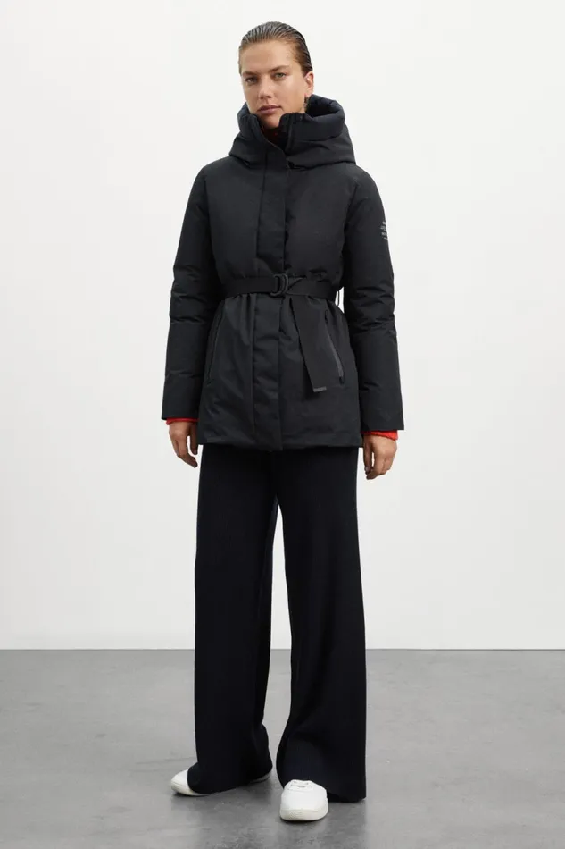 Women Black Thabana Coat Ecoalf Coats And Jackets