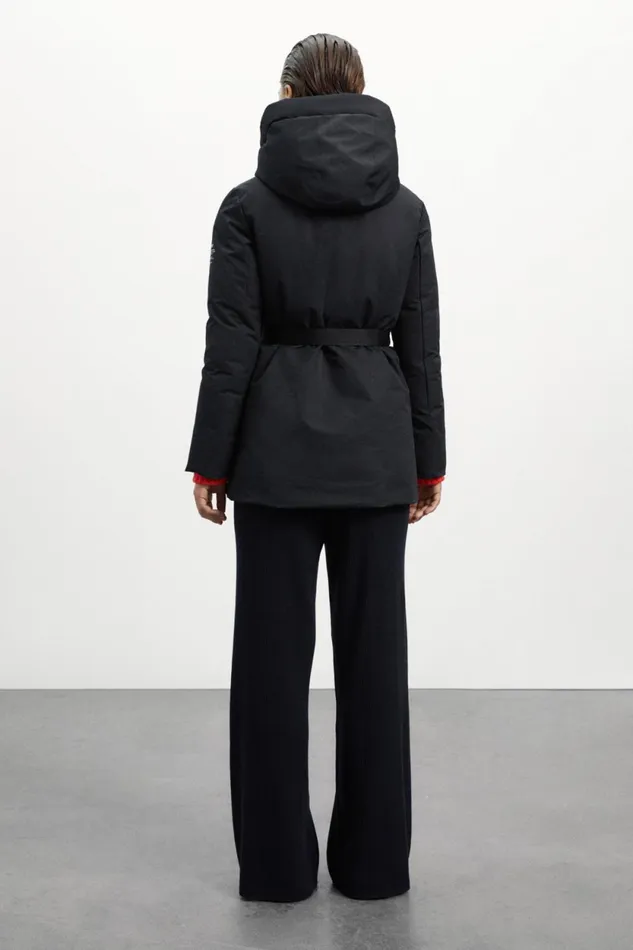 Women Black Thabana Coat Ecoalf Coats And Jackets