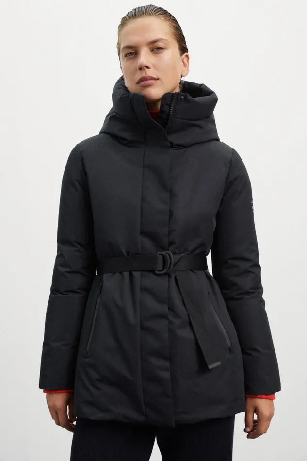 Women Black Thabana Coat Ecoalf Coats And Jackets