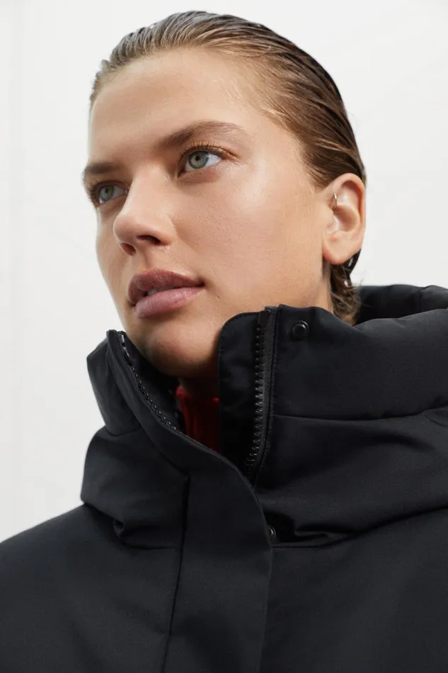 Women Black Thabana Coat Ecoalf Coats And Jackets