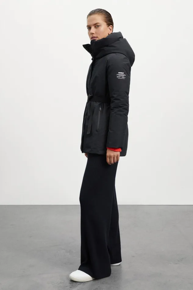 Women Black Thabana Coat Ecoalf Coats And Jackets