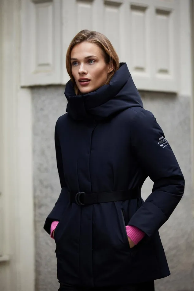 Women Black Thabana Coat Ecoalf Coats And Jackets