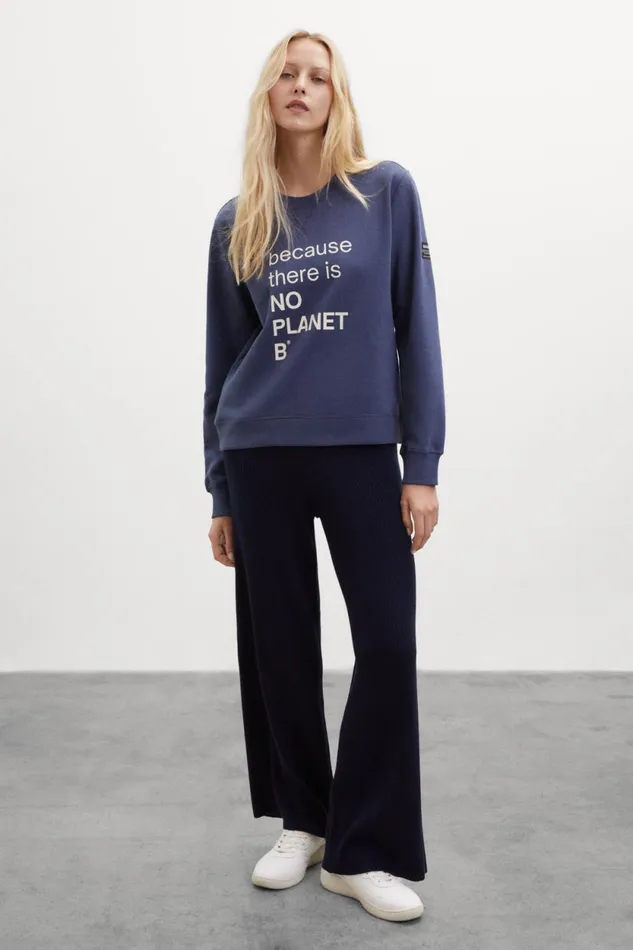 Women Blue Dublin Sweatshirt Ecoalf Sweatshirts