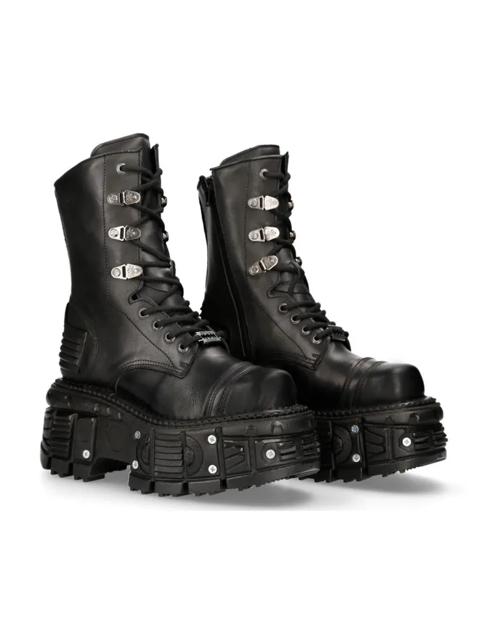Women Boot Black Imperfect MTank001C8 New Rock Platform