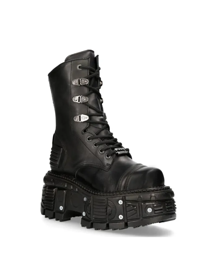 Women Boot Black Imperfect MTank001C8 New Rock Platform Women Boot Black Imperfect MTank001C8 New Rock Platform