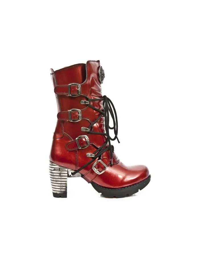 Women Boot Black MTr003C10 New Rock Military Women Boot Black MTr003C10 New Rock Military