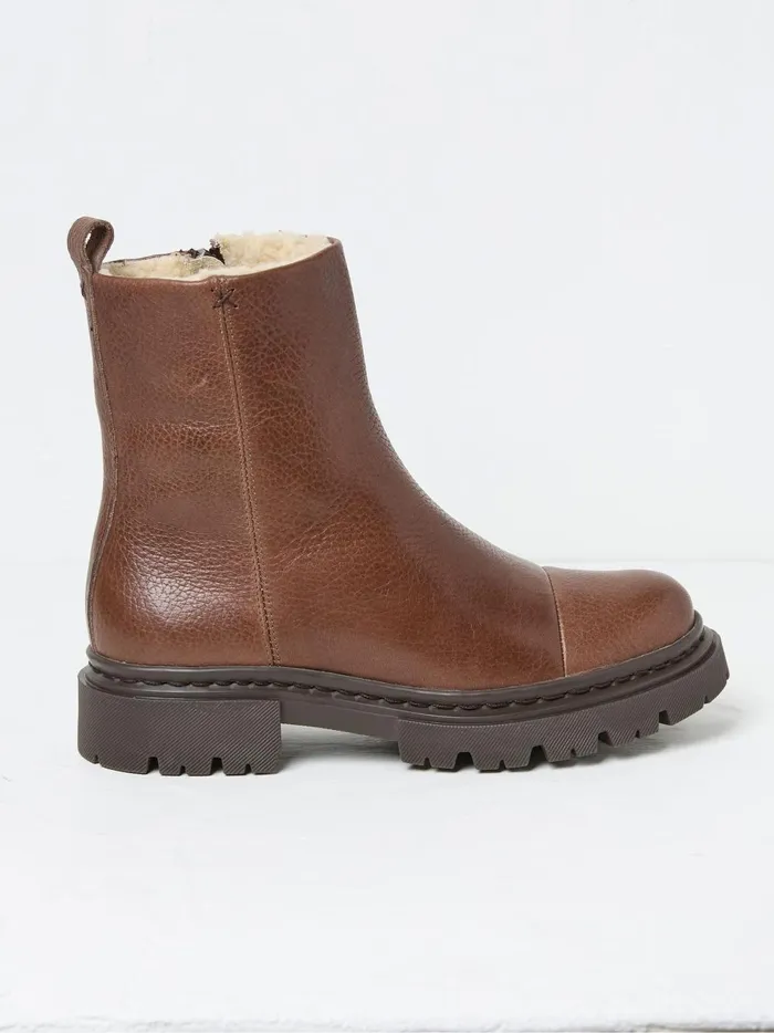 Women Boots Fat Face Winslie Chocolate Brown Chunky Boots