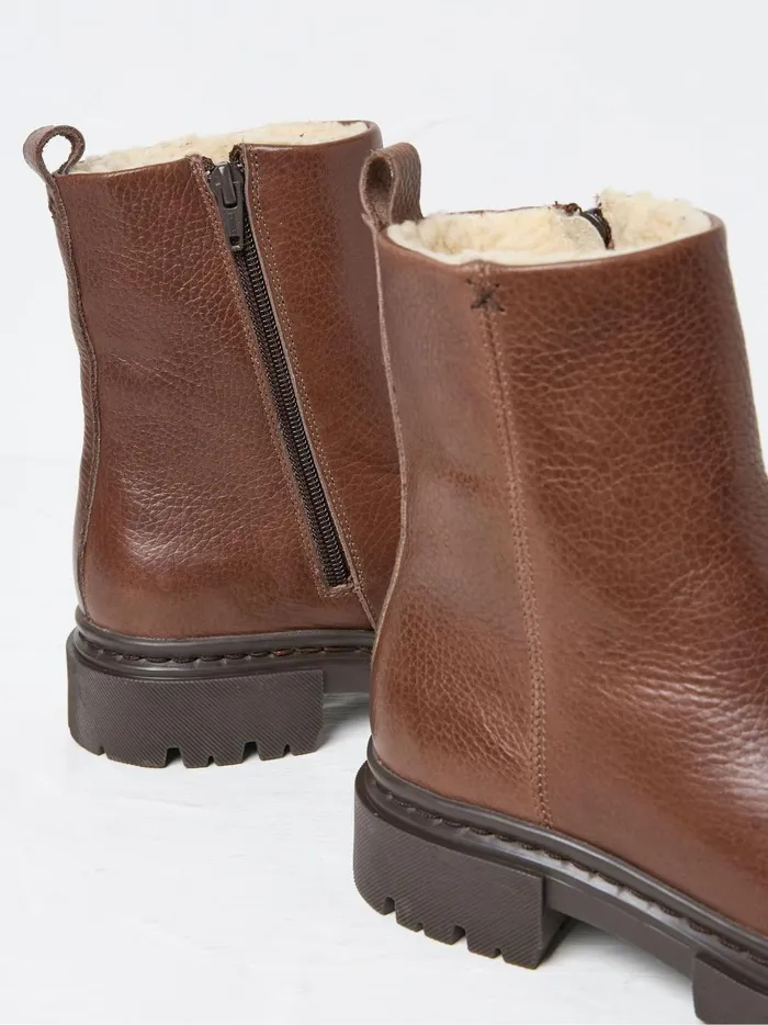 Women Boots Fat Face Winslie Chocolate Brown Chunky Boots