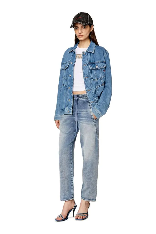 Women Boyfriend Krailey Joggjeans 068fl Medium Blue Diesel Boyfriend