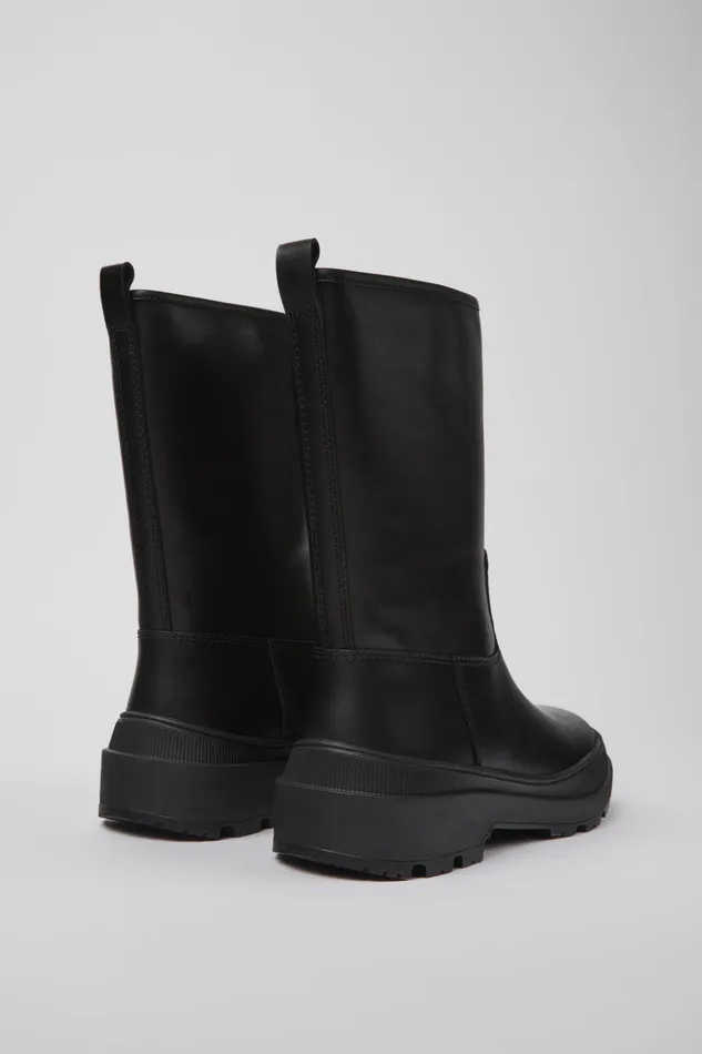 Women Brutus Trek MICHELIN Black Leather Boots Camper Boots