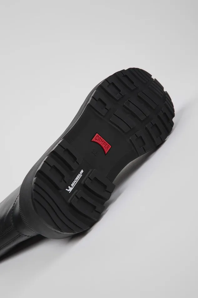 Women Brutus Trek MICHELIN Black Leather Boots Camper Boots