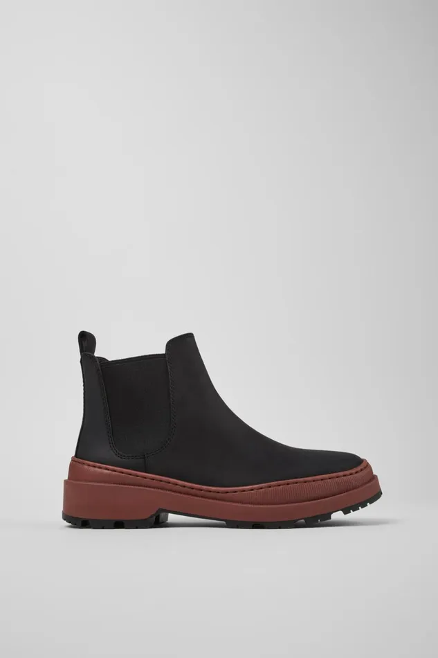 Women Brutus Trek MICHELIN Black Nubuck Ankle Boots Camper Ankle Boots