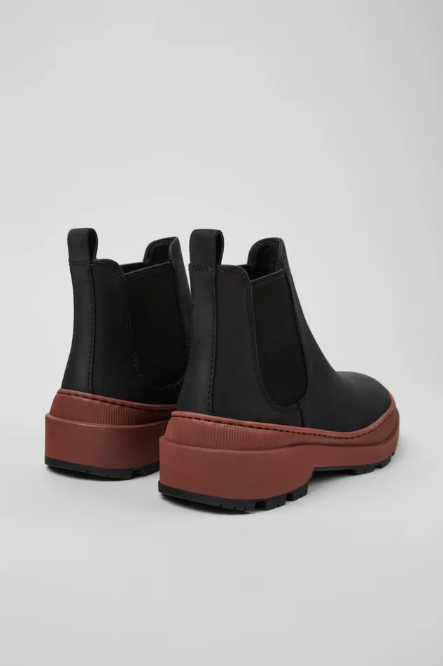 Women Brutus Trek MICHELIN Black Nubuck Ankle Boots Camper Ankle Boots