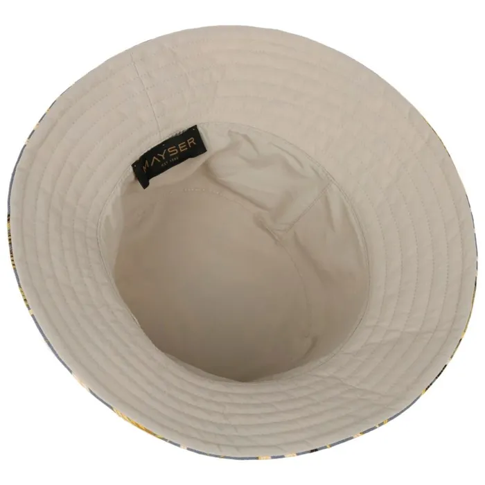 Women Bucket Hats Mayser Malu Leaves Bucket Reversible Hat Blue Women Bucket Hats Mayser Malu Leaves Bucket Reversible Hat Blue